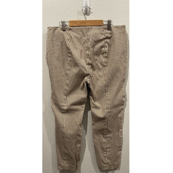 THEORY Alettah Ainsley Check Cropped Pants - Picture 4 of 6